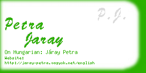 petra jaray business card
