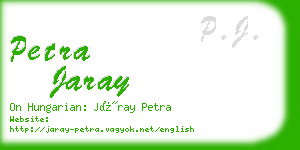 petra jaray business card